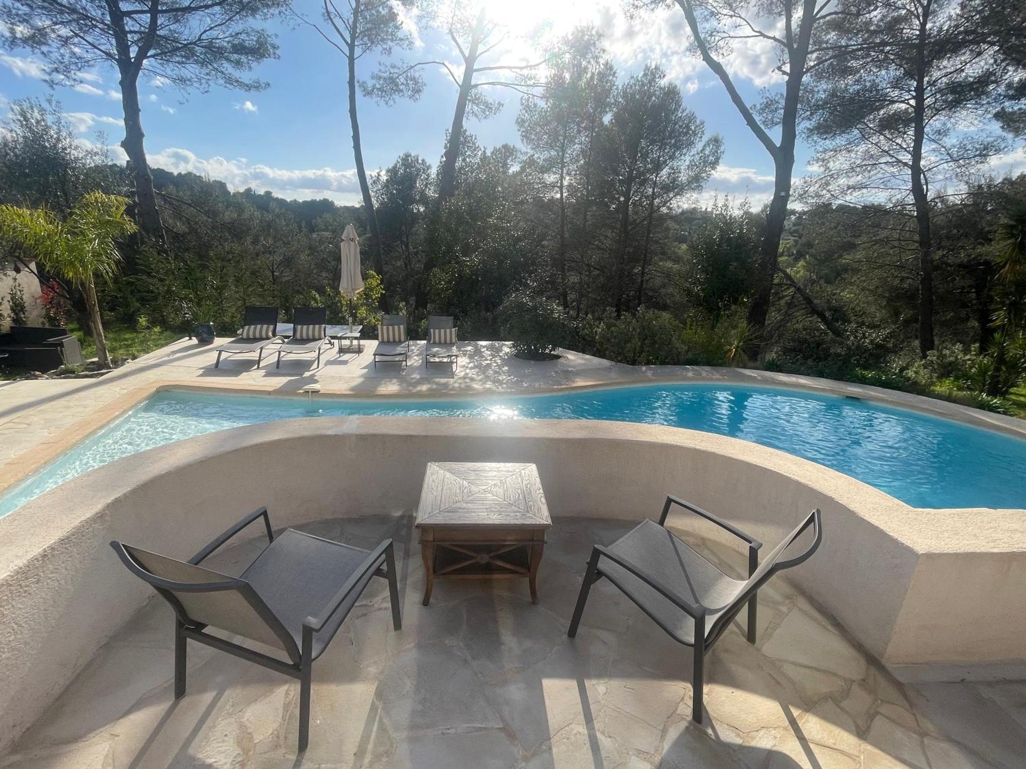 La Villa Des Carriers- Maison Avec Piscine Proche Mer Roquefort-les-Pins Luaran gambar